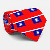 Flagge der Republiks China (Taiwan) - 中華民國國旗 Krawatte (Gerollt)