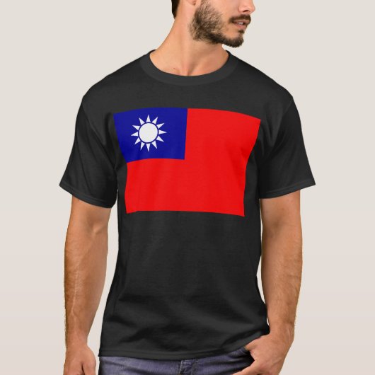 Flagge der Republiks China (Taiwan) - 中華民國國旗 T-Shirt (Vorderseite)