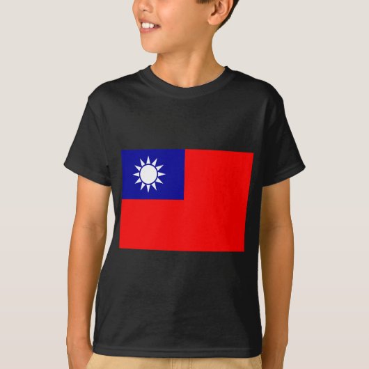 Flagge der Republiks China (Taiwan) - 中華民國國旗 T-Shirt (Vorderseite)
