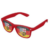 Flagge der Retro-Sonnenbrille im Saarland Partybrille (Schrägansicht)