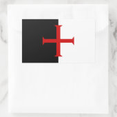 Flagge der Ritter Templar Rechteckiger Aufkleber (Tasche)