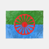 Flagge der Roma Fleecedecke (Vorderseite (Horizontal))