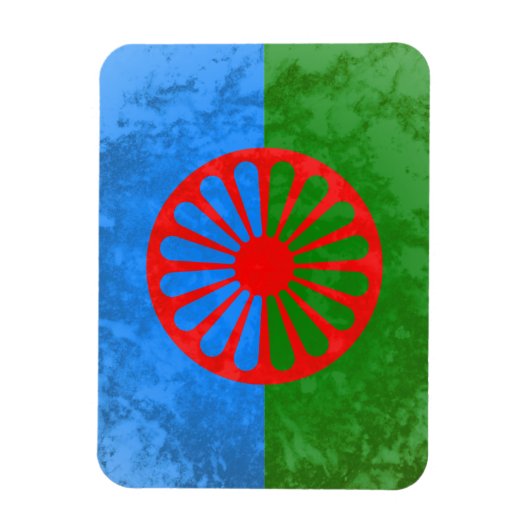 Flagge der Roma Magnet (Vertikal)