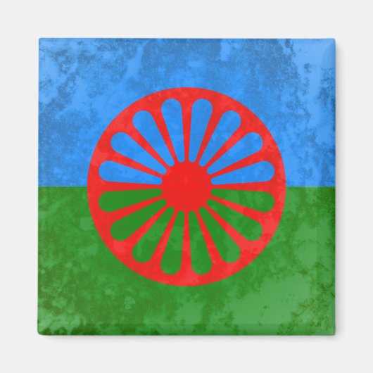Flagge der Roma Magnet (Vorne)
