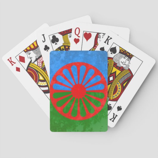 Flagge der Roma Spielkarten (Rückseite)