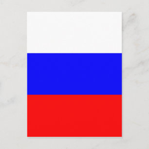 Flagge der Russischen Föderation - Ф л а г Р с о с Postkarte