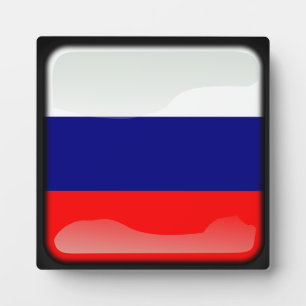Flagge der Russischen Föderation Fotoplatte