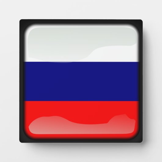 Flagge der Russischen Föderation Fotoplatte (Vorderseite)