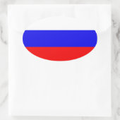 Flagge der Russischen Föderation Ovaler Aufkleber (Tasche)