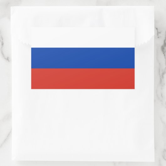 Flagge der Russischen Föderation Rechteckiger Aufkleber (Tasche)
