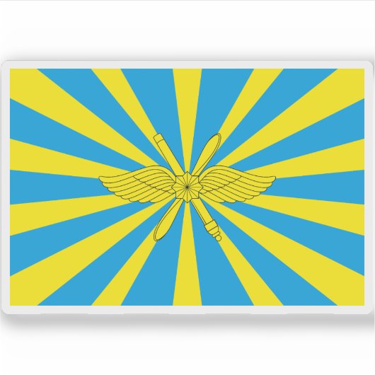 Flagge der russischen Luft- und Raumfahrtkräfte Aufkleber (Vorderseite)