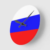Flagge der russischen Mauer Runde Wanduhr (Winkel)