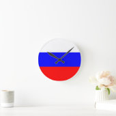 Flagge der russischen Mauer Runde Wanduhr (Zuhause)