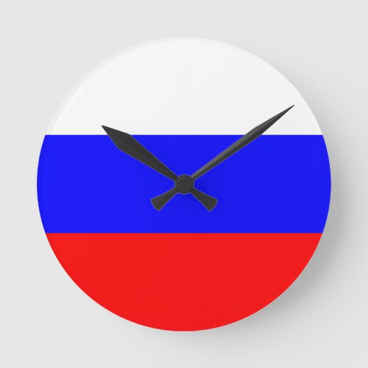 Flagge der russischen Mauer Runde Wanduhr (Vorderseite)