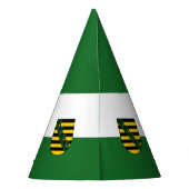Flagge der Sachsen Partyhut (Rückseite)