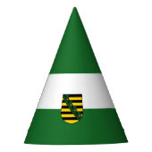 Flagge der Sachsen Partyhut (Vorderseite)