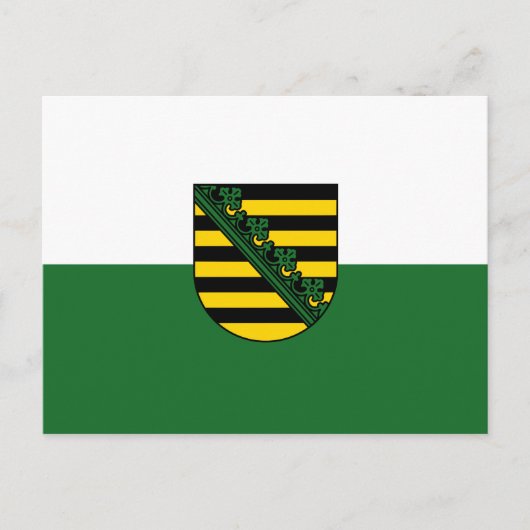 Flagge der sächsischen Postkarte (Vorderseite)