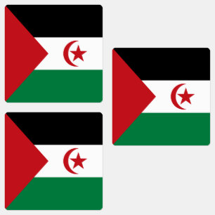 Flagge der Sahrawi Arabischen Demokratischen Repub Etiketten