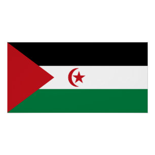 Flagge der Sahrawi-Arabischen Demokratischen Repub Poster