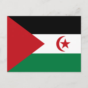 Flagge der Sahrawi Arabischen Demokratischen Repub Postkarte