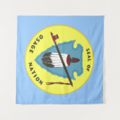 Flagge der Salbei-Nation Wandteppich (Vorderseite (Horizontal))