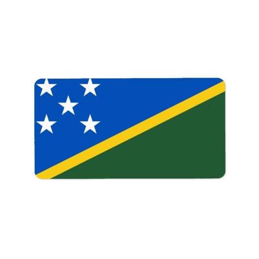 Flagge der Salomonen Adressaufkleber (Vorne)