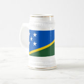 Flagge der Salomonen Bierglas (Vorderseite Links)