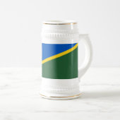 Flagge der Salomonen Bierglas (VorderseiteRechts)