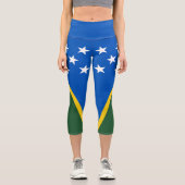 Flagge der Salomonen Capri Leggings (Vorderseite)