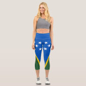 Flagge der Salomonen Capri Leggings (Vorderseite)