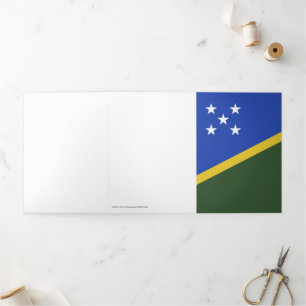 Flagge der Salomonen Dreifach Gefaltete Karte