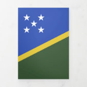 Flagge der Salomonen Dreifach Gefaltete Karte (Cover)
