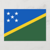 Flagge der Salomonen, Flagge der Salomonen Postkarte (Vorderseite)