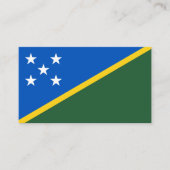 Flagge der Salomonen, Flagge der Salomonen Visitenkarte (Vorderseite)