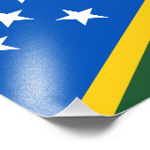 Flagge der Salomonen Fotodruck (Ecke)
