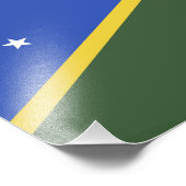Flagge der Salomonen Fotodruck (Ecke)