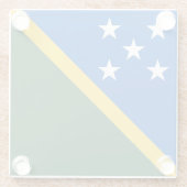 Flagge der Salomonen Glasuntersetzer (Rückseite)