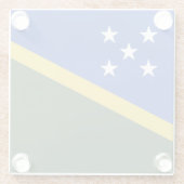 Flagge der Salomonen Glasuntersetzer (Rückseite)