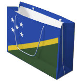 Flagge der Salomonen Große Geschenktüte (Vorderseite Schrägansicht)