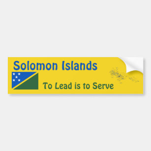 Flagge der Salomonen + Karte Autoaufkleber