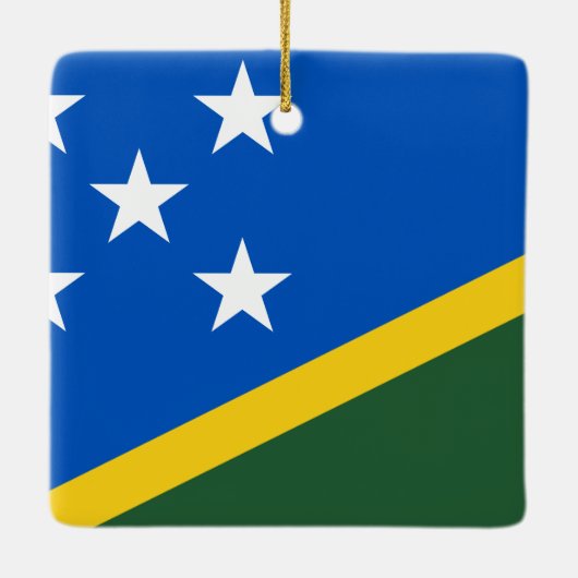 Flagge der Salomonen Keramikornament (Rückseite)