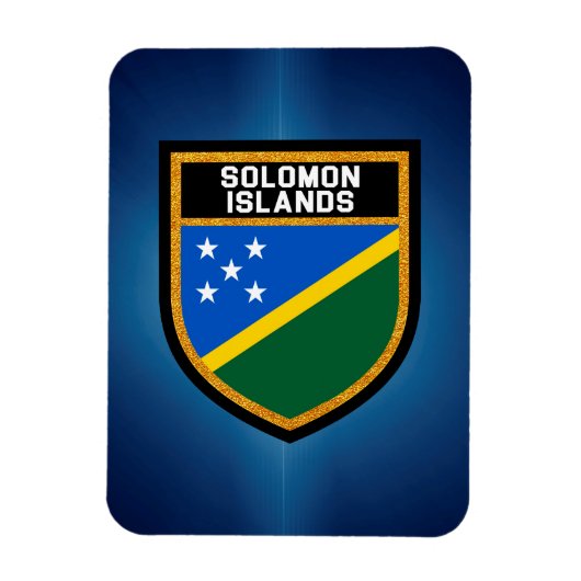 Flagge der Salomonen Magnet (Vertikal)