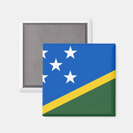 Flagge der Salomonen Magnet (Vorderseite/Rückseite)
