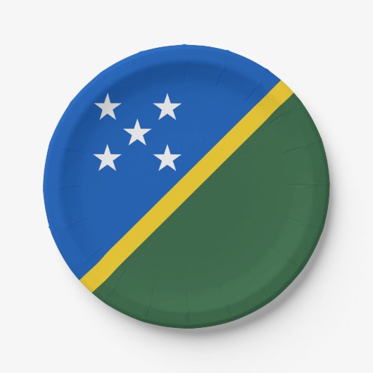 Flagge der Salomonen Pappteller (Vorderseite)