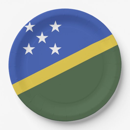 Flagge der Salomonen Pappteller (Vorderseite)