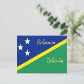 Flagge der Salomonen Postkarte (Stehend Vorderseite)
