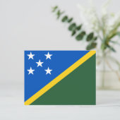Flagge der Salomonen Postkarte (Stehend Vorderseite)