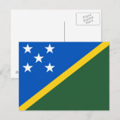 Flagge der Salomonen Postkarte (Vorne/Hinten)