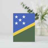 Flagge der Salomonen Postkarte (Stehend Vorderseite)