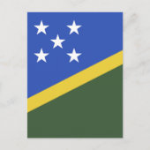 Flagge der Salomonen Postkarte (Vorderseite)